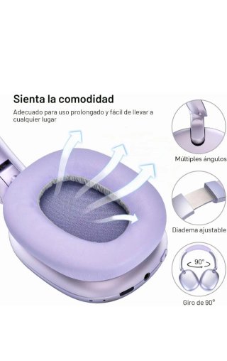 Auriculares C6 Cancelación Ruido Activa Morado
