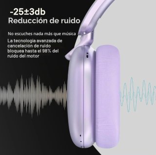 Auriculares C6 Cancelación Ruido Activa Morado