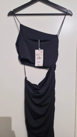 Vestido Zara Negro Cut Out