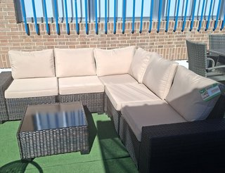 Sofá Rinconera Ratan Terraza Jardín