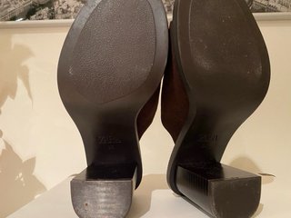 Sandalias tacón Zara marrón talla 38