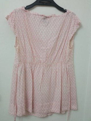 Blusa premamá péplum estampada