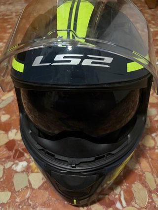 Casco Moto LS2 Negro y Amarillo