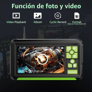 Endoscopio cámara de inspección 4.3" 8 LED 5m IP67