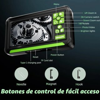 Endoscopio cámara de inspección 4.3" 8 LED 5m IP67