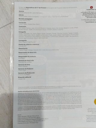 Libros de matemáticas 5 de Primaria