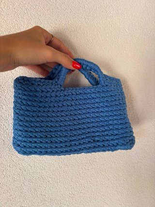 Borsa artigianale nera fatta a mano