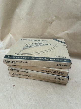 4 paneles LED nuevos 18W Ø225 mm blanco frío