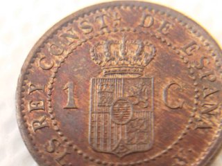 Moneda 1 céntimo 1906 Alfonso XIII España