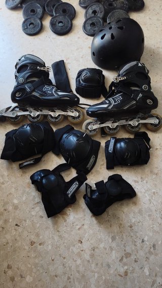 Patines en línea y protecciones