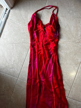 Vestido largo tirantes estampado