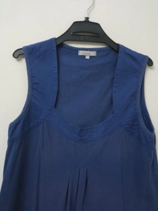 Camiseta premamá sin mangas azul