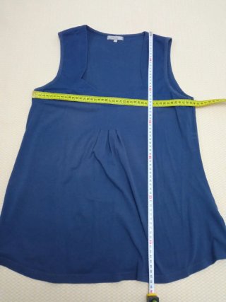 Camiseta premamá sin mangas azul