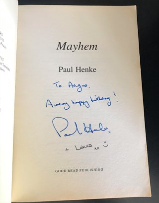 Mayhem de Paul Henke (exemplar autografado)