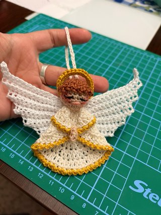 Angelito crochet llavero/bolso
