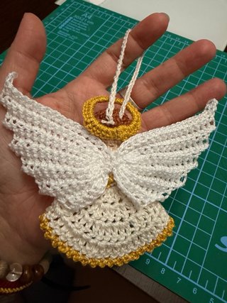 Angelito crochet llavero/bolso