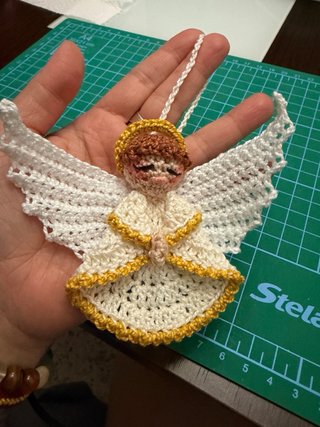 Angelito crochet llavero/bolso