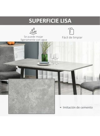 Mesa de comedor gris y marrón. Sin estrenar.