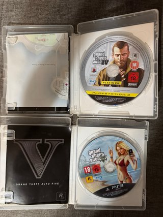 GTA IV y GTA V PS3 Platinum