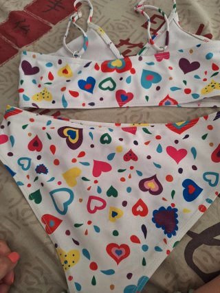 Bikini infantil 11-12 años corazones