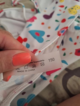 Bikini infantil 11-12 años corazones