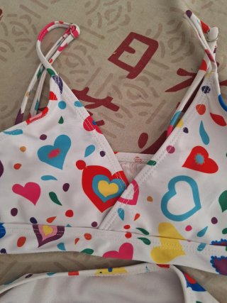 Bikini infantil 11-12 años corazones