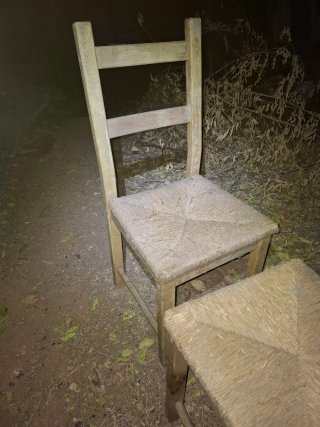 Sillas de esparto antiguas de madera