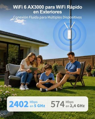 Repetidor WiFi 6 Exterior BrosTrend AX3000