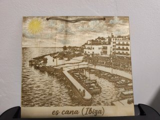 Cuadro de madera Es Cana (Ibiza)