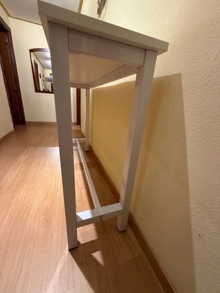 Mesa de bar patas metálicas tapa madera