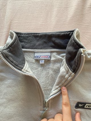 Sudadera Reebok Vintage Beige Media Cremallera