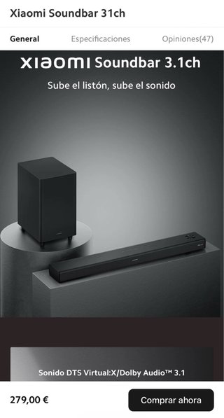 Xiaomi Soundbar 3.1ch Home Cinema