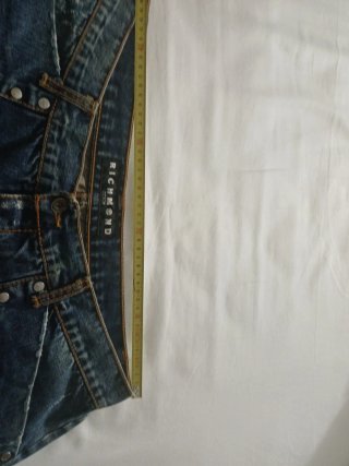 Pantaloni jeans uomo corti Richmond blu