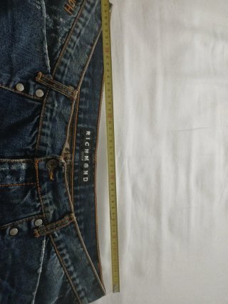 Pantaloni jeans uomo corti Richmond blu