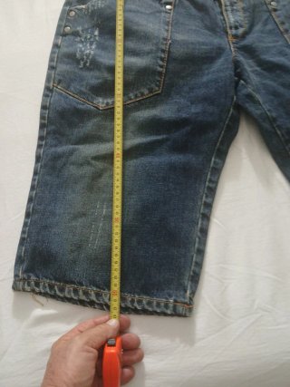 Pantaloni jeans uomo corti Richmond blu