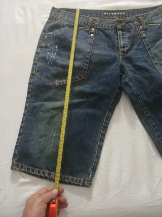Pantaloni jeans uomo corti Richmond blu