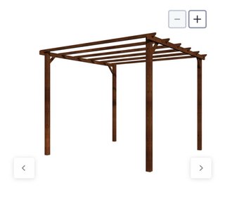 Pérgola de madera 3x3nueva.