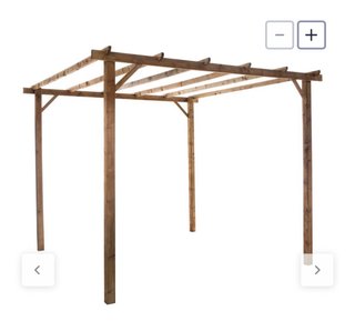 Pérgola de madera 3x3nueva.