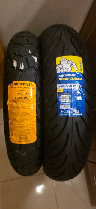 Pneus Moto Continental,  Michelin e Pirelli