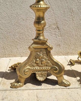 CANDELABROS DE BRONCE ANTIGUOS
