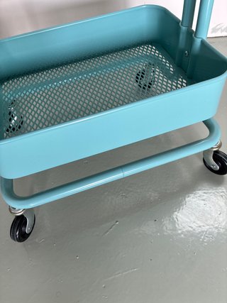 Carrito IKEA RÅSKOG turquesa 3 bandejas