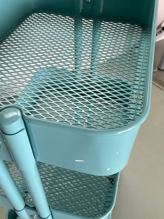 Carrito IKEA RÅSKOG turquesa 3 bandejas