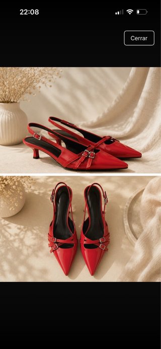 Tacones rojos slingback