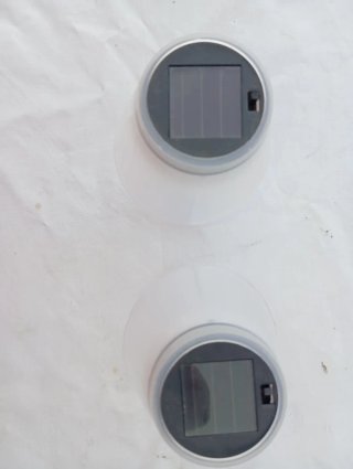 Pack 2 lámparas solares LED mesa jardín terraza