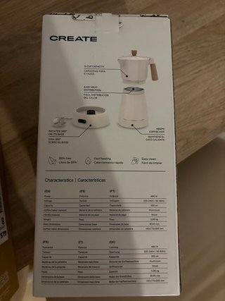 Cafetera Eléctrica Italiana Create Thera Moka