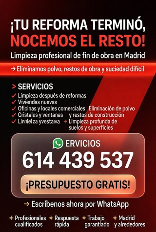 Limpieza de fin de obras