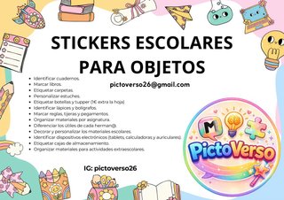 Pegatinas personalizadas escolares Kawaii