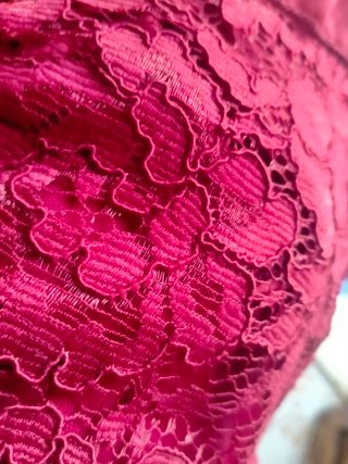 Abito pizzo rosso