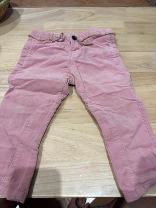 Pantalón rosa de pana para bebé