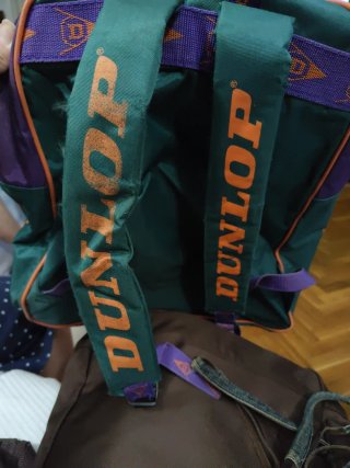 Mochila Dunlop Vintage Verde y Morado